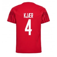 Camisa de time de futebol Dinamarca Simon Kjaer #4 Replicas 1º Equipamento Mundo 2022 Manga Curta